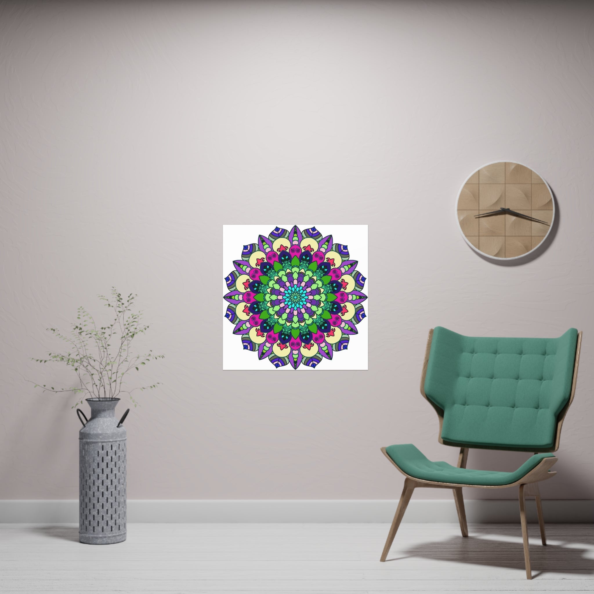 Vibrant Mandala Art Print - Colorful & Detailed Poster - Blululi