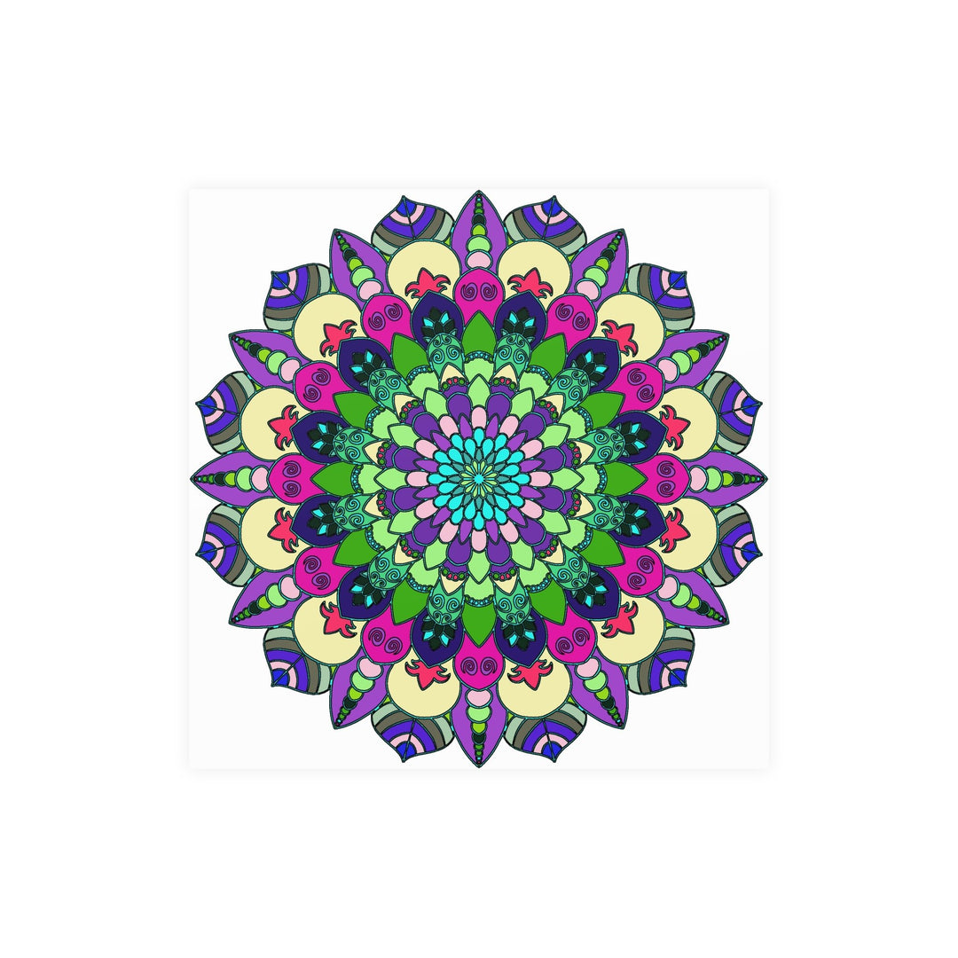 Vibrant Mandala Art Print - Colorful & Detailed Poster - Blululi