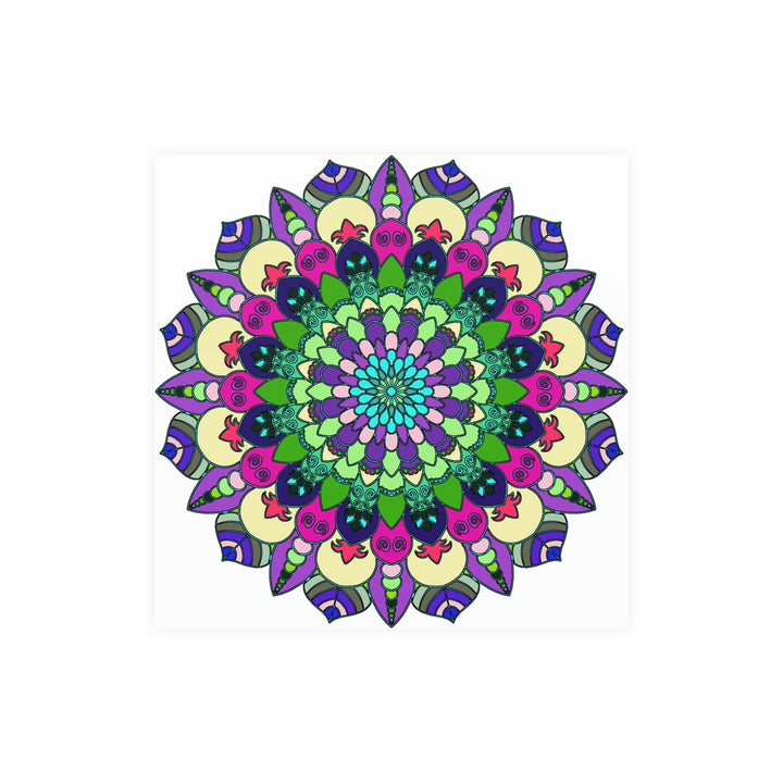 Vibrant Mandala Art Print - Colorful & Detailed Poster - Blululi