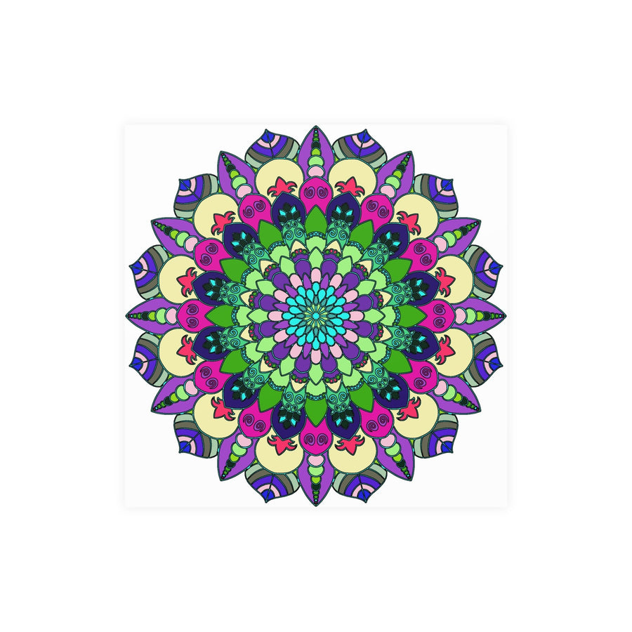 Vibrant Mandala Art Print - Colorful & Detailed Poster - Blululi