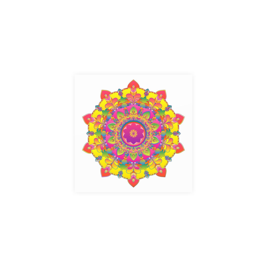 Vibrant Mandala Art Print - Colorful Floral Design Poster - Blululi