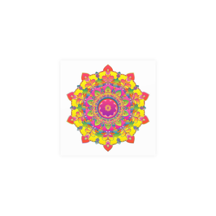 Vibrant Mandala Art Print - Colorful Floral Design Poster - Blululi