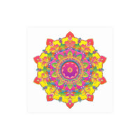 Vibrant Mandala Art Print - Colorful Floral Design Poster - Blululi