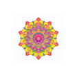Vibrant Mandala Art Print - Colorful Floral Design Poster - Blululi