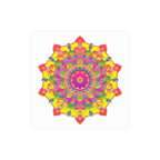 Vibrant Mandala Art Print - Colorful Floral Design Poster - Blululi