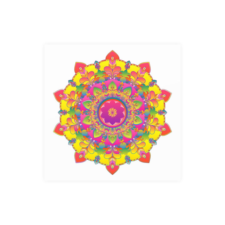 Vibrant Mandala Art Print - Colorful Floral Design Poster - Blululi