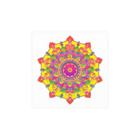 Vibrant Mandala Art Print - Colorful Floral Design Poster - Blululi