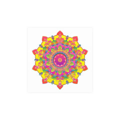 Vibrant Mandala Art Print - Colorful Floral Design Poster - Blululi