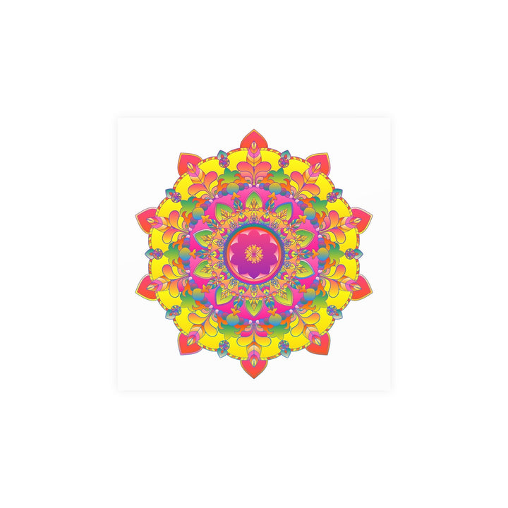 Vibrant Mandala Art Print - Colorful Floral Design Poster - Blululi