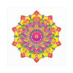 Vibrant Mandala Art Print - Colorful Floral Design Poster - Blululi
