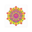 Vibrant Mandala Art Print - Colorful Floral Design Poster - Blululi