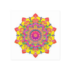 Vibrant Mandala Art Print - Colorful Floral Design Poster - Blululi