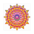 Vibrant Mandala Art Print - Colorful Flower Design Poster - Blululi