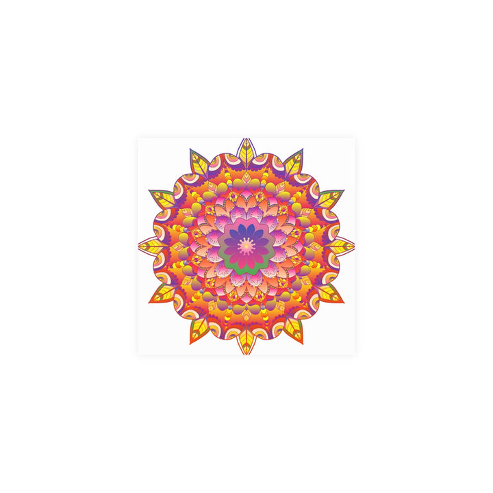 Vibrant Mandala Art Print - Colorful Flower Design Poster - Blululi