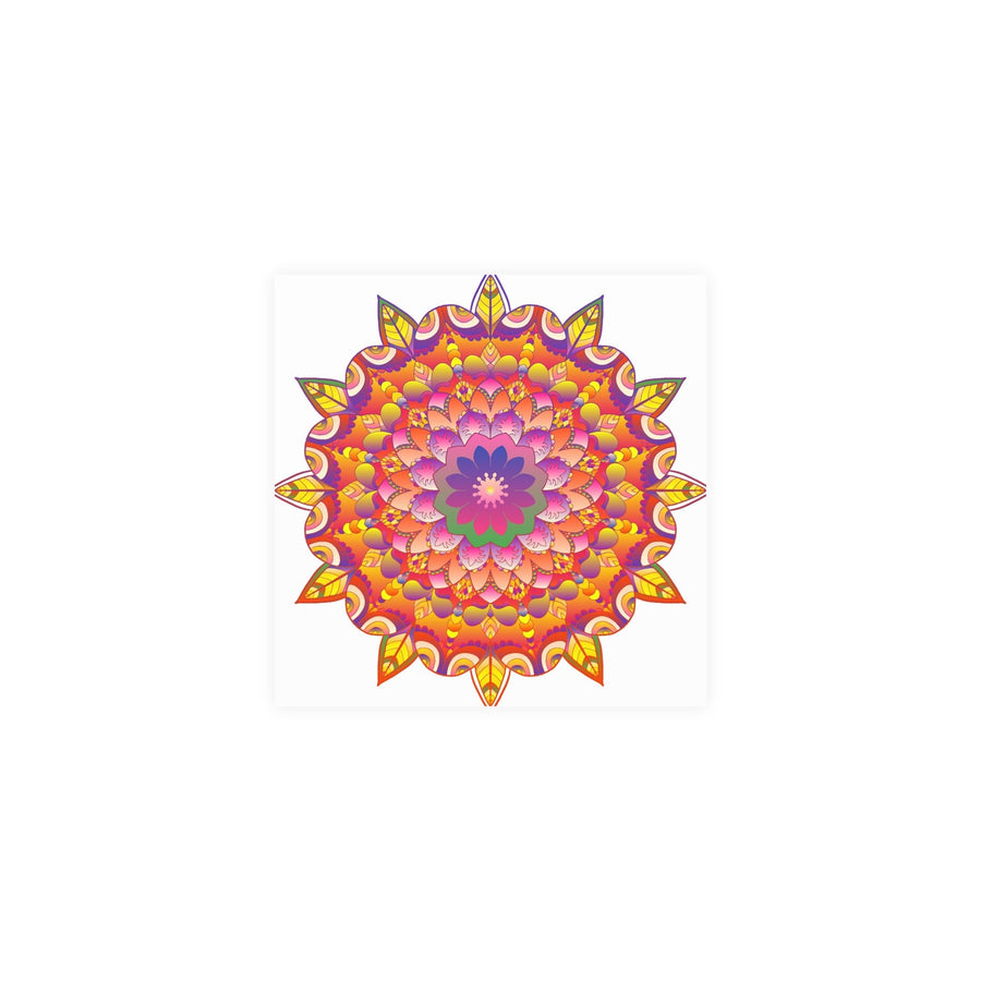 Vibrant Mandala Art Print - Colorful Flower Design Poster - Blululi