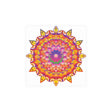 Vibrant Mandala Art Print - Colorful Flower Design Poster - Blululi