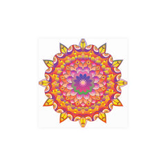 Vibrant Mandala Art Print - Colorful Flower Design Poster - Blululi