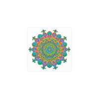 Vibrant Mandala Art Print - Colorful Geometric Design Poster - Blululi