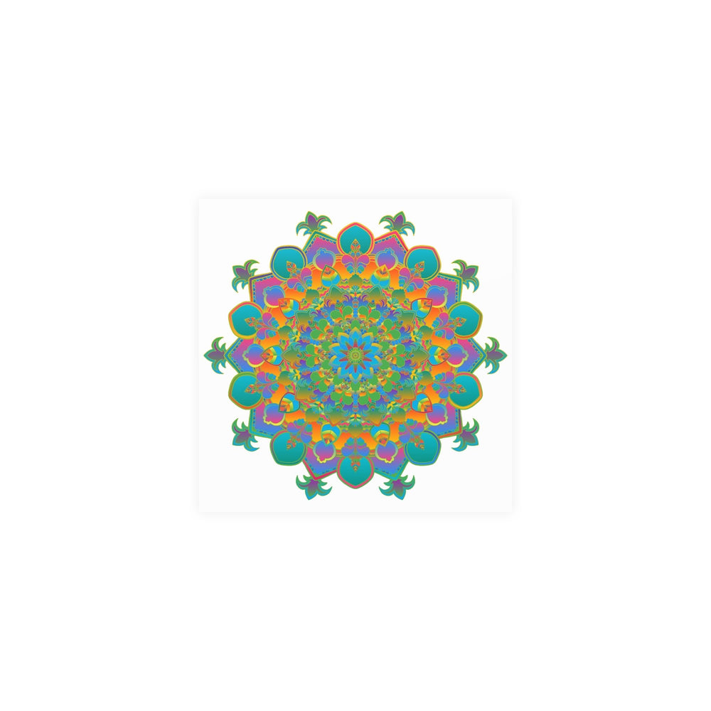 Vibrant Mandala Art Print - Colorful Geometric Design Poster - Blululi