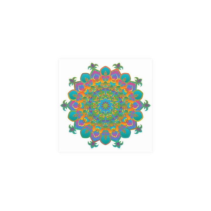 Vibrant Mandala Art Print - Colorful Geometric Design Poster - Blululi