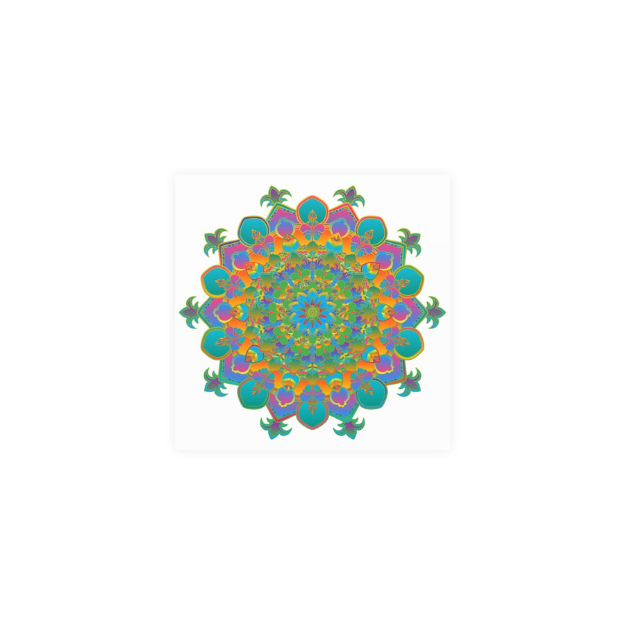Vibrant Mandala Art Print - Colorful Geometric Design Poster - Blululi