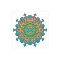 Vibrant Mandala Art Print - Colorful Geometric Design Poster - Blululi