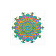 Vibrant Mandala Art Print - Colorful Geometric Design Poster - Blululi
