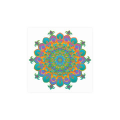 Vibrant Mandala Art Print - Colorful Geometric Design Poster - Blululi