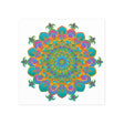 Vibrant Mandala Art Print - Colorful Geometric Design Poster - Blululi