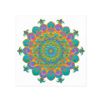 Vibrant Mandala Art Print - Colorful Geometric Design Poster - Blululi