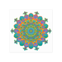 Vibrant Mandala Art Print - Colorful Geometric Design Poster - Blululi