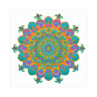 Vibrant Mandala Art Print - Colorful Geometric Design Poster - Blululi