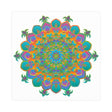 Vibrant Mandala Art Print - Colorful Geometric Design Poster - Blululi