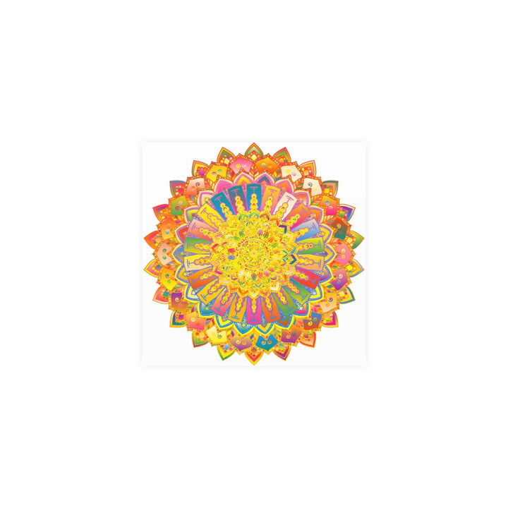 Vibrant Mandala Art Print - Colorful & Intricate Design Poster - Blululi