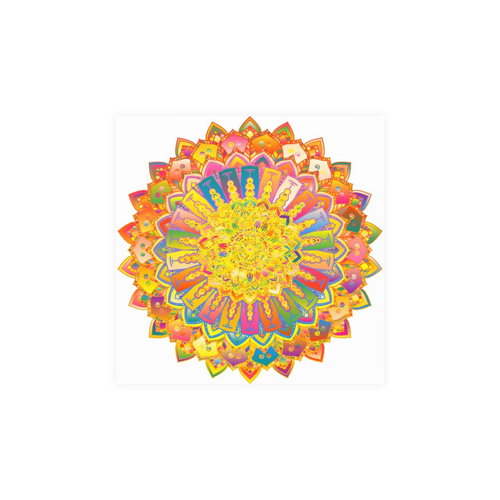 Vibrant Mandala Art Print - Colorful & Intricate Design Poster - Blululi