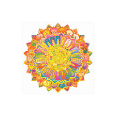 Vibrant Mandala Art Print - Colorful & Intricate Design Poster - Blululi
