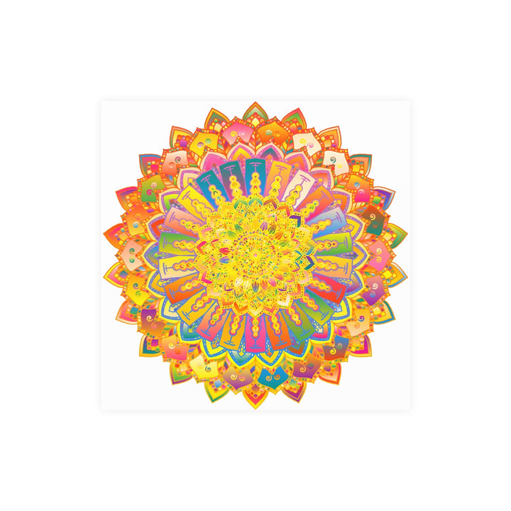 Vibrant Mandala Art Print - Colorful & Intricate Design Poster - Blululi