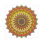 Vibrant Mandala Art Print - Colorful & Intricate Poster - Blululi