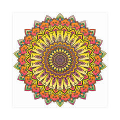 Vibrant Mandala Art Print - Colorful & Intricate Poster - Blululi