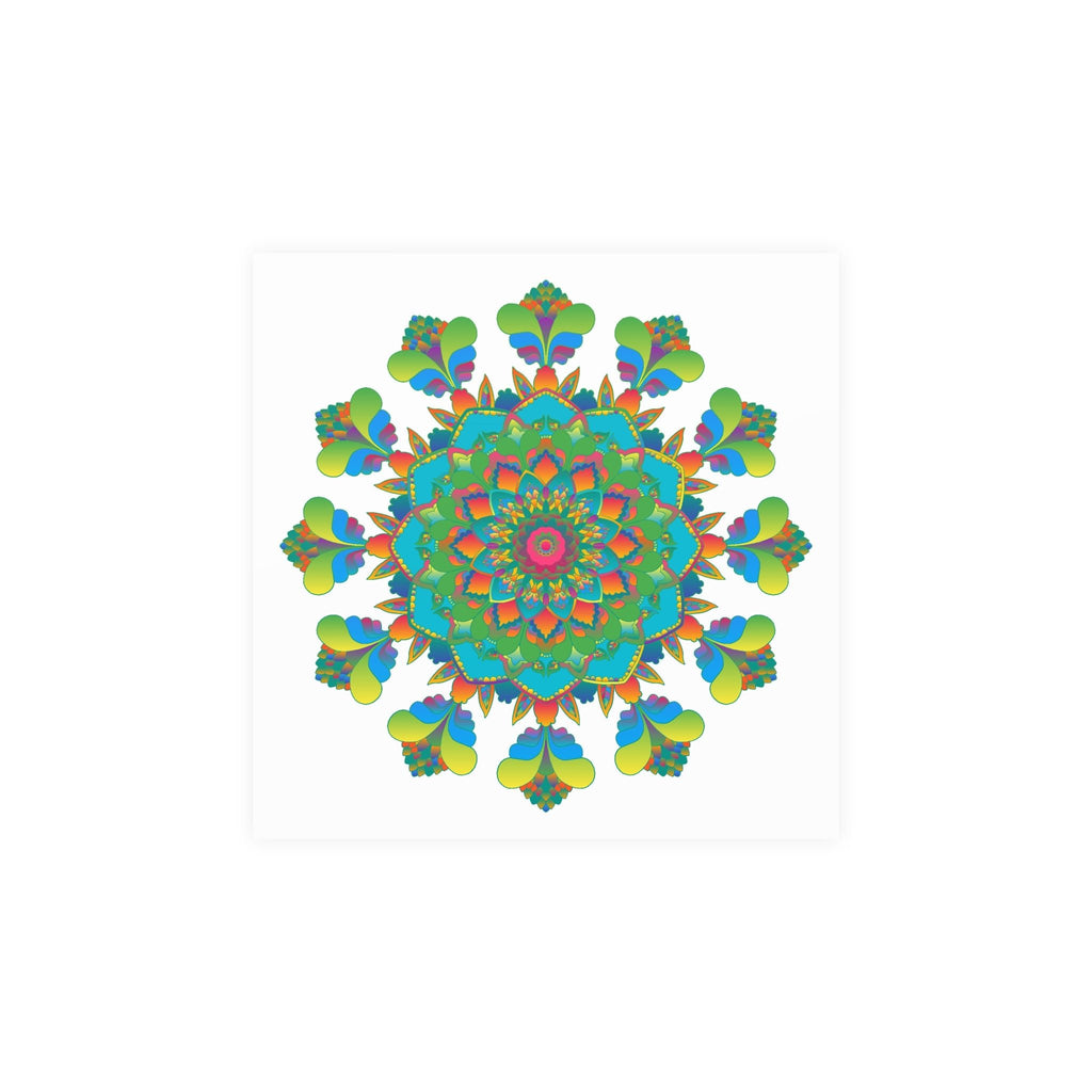 Vibrant Mandala Art Print - Colorful & Intricate Poster - Blululi