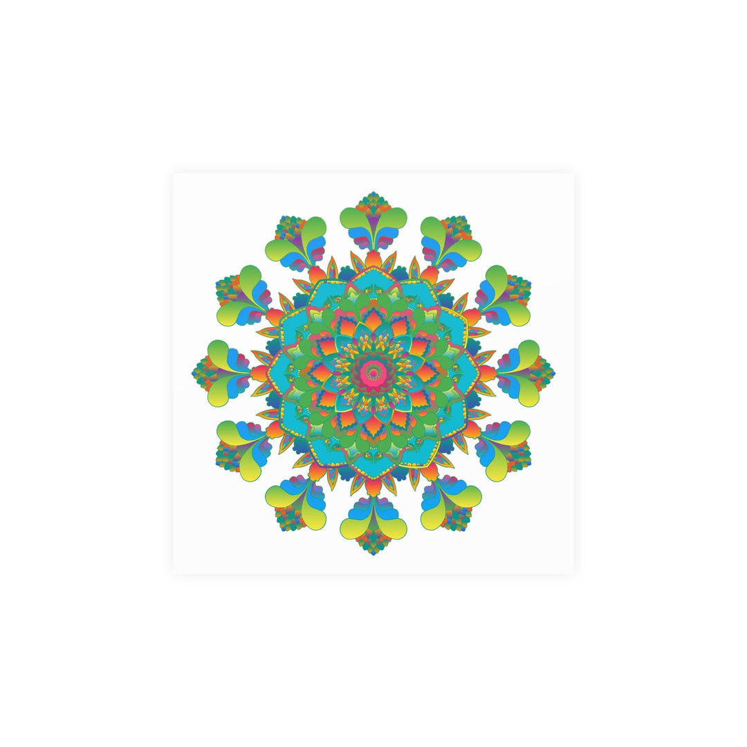 Vibrant Mandala Art Print - Colorful & Intricate Poster - Blululi