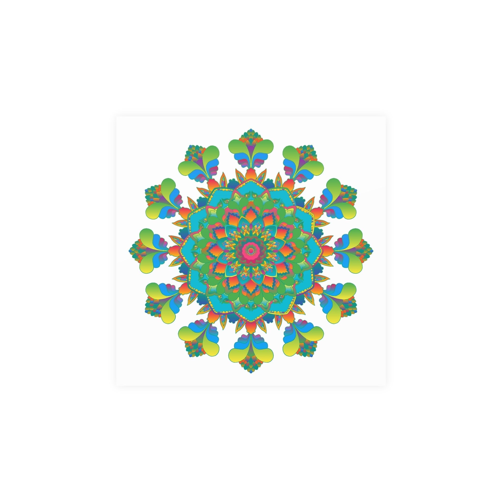 Vibrant Mandala Art Print - Colorful & Intricate Poster - Blululi