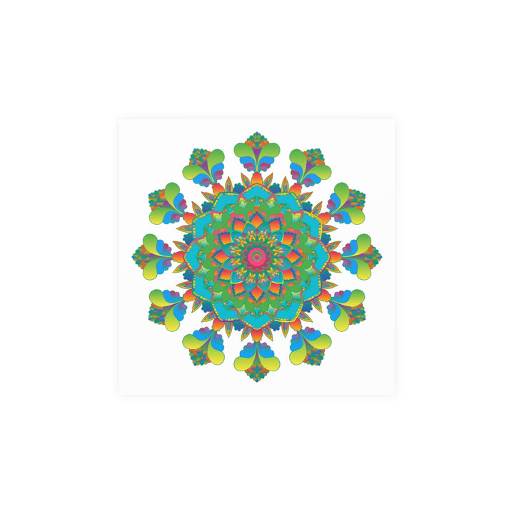 Vibrant Mandala Art Print - Colorful & Intricate Poster - Blululi