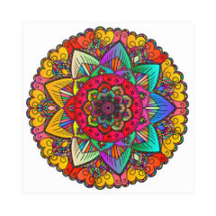 Vibrant Mandala Art Print - Colorful & Intricate Poster - Blululi