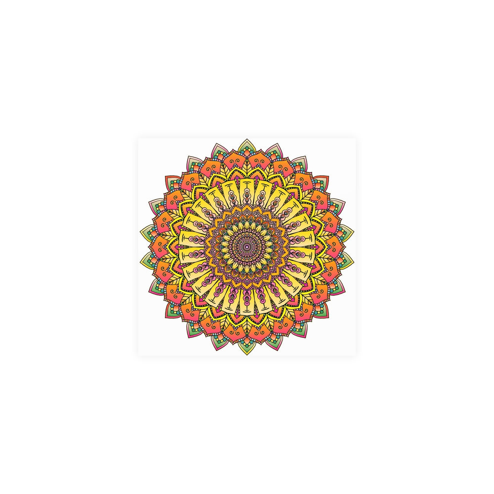 Vibrant Mandala Art Print - Colorful & Intricate Poster - Blululi