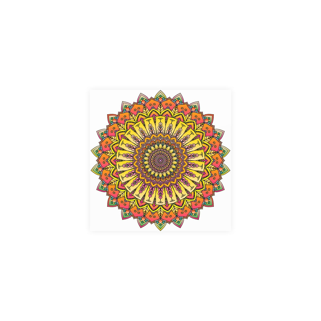 Vibrant Mandala Art Print - Colorful & Intricate Poster - Blululi