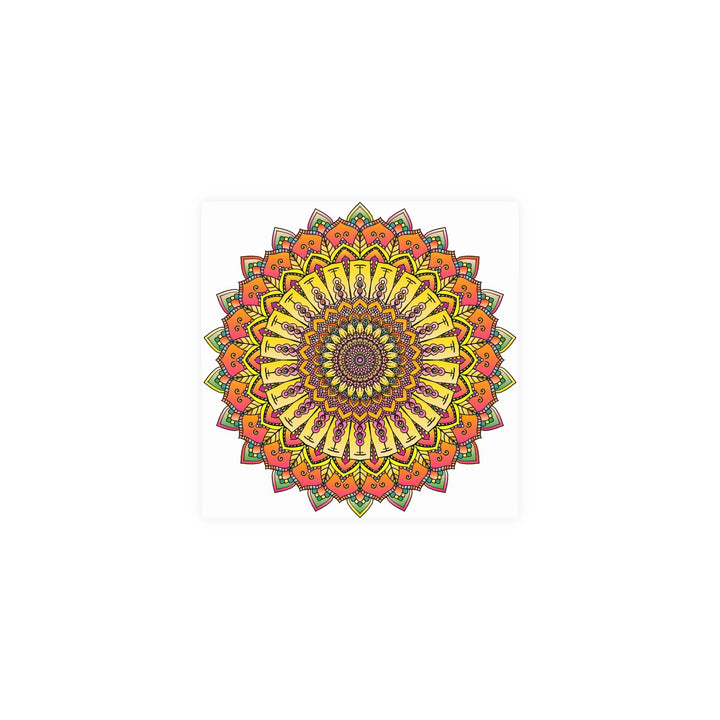 Vibrant Mandala Art Print - Colorful & Intricate Poster - Blululi