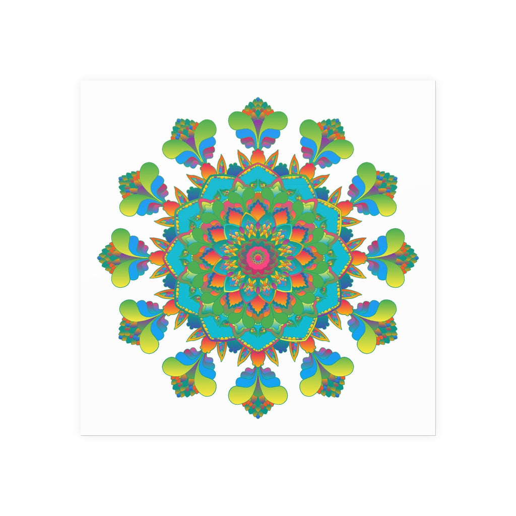 Vibrant Mandala Art Print - Colorful & Intricate Poster - Blululi