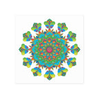 Vibrant Mandala Art Print - Colorful & Intricate Poster - Blululi