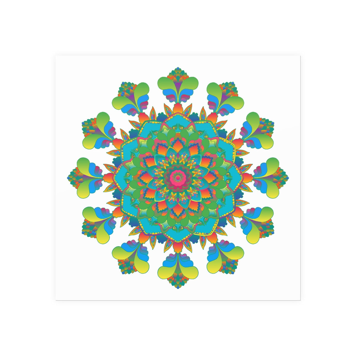 Vibrant Mandala Art Print - Colorful & Intricate Poster - Blululi